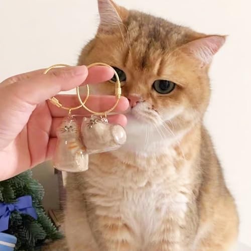 Kitten Style Cat Hair Keychain with Tweezer – Cute Cat Hair Keepsake
