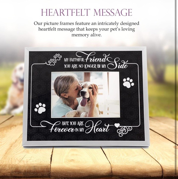 Dog Memorial Gift for Loss of Dog, 8×10 Frame, Holds 4×6 Photo