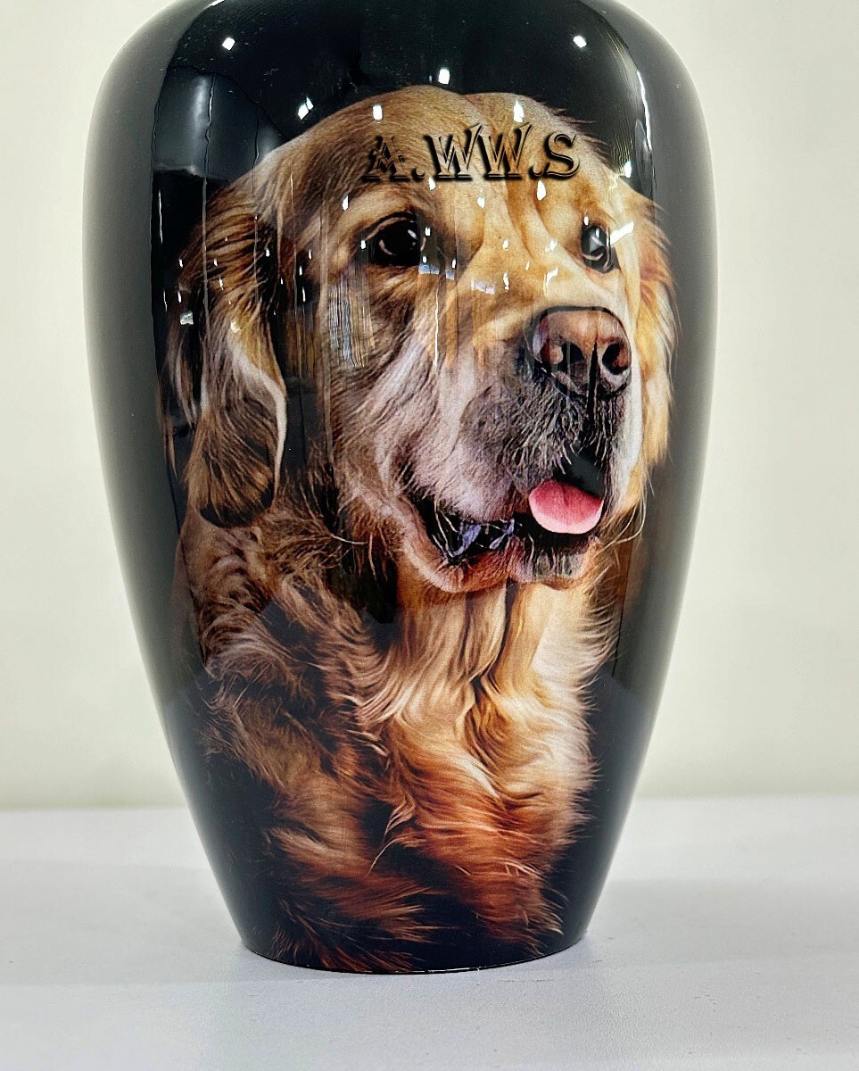 Memorials Cremation Urns for Human – Adult Classic Dog Pictured Cremation Urn