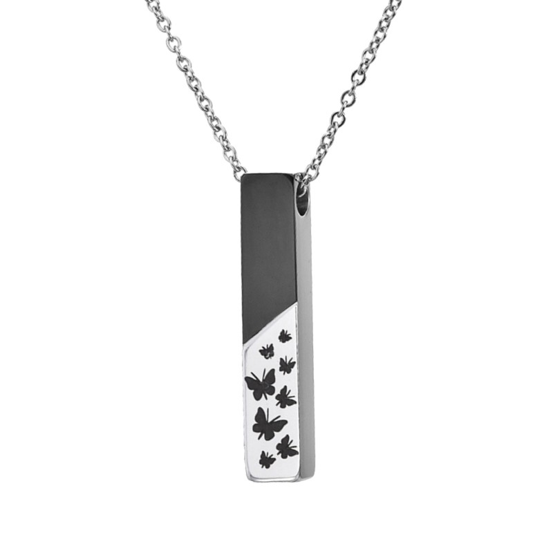 Pet Cremation Jewelry Urn Memorial Ashes Necklace Bar Urns Pendants Necklace