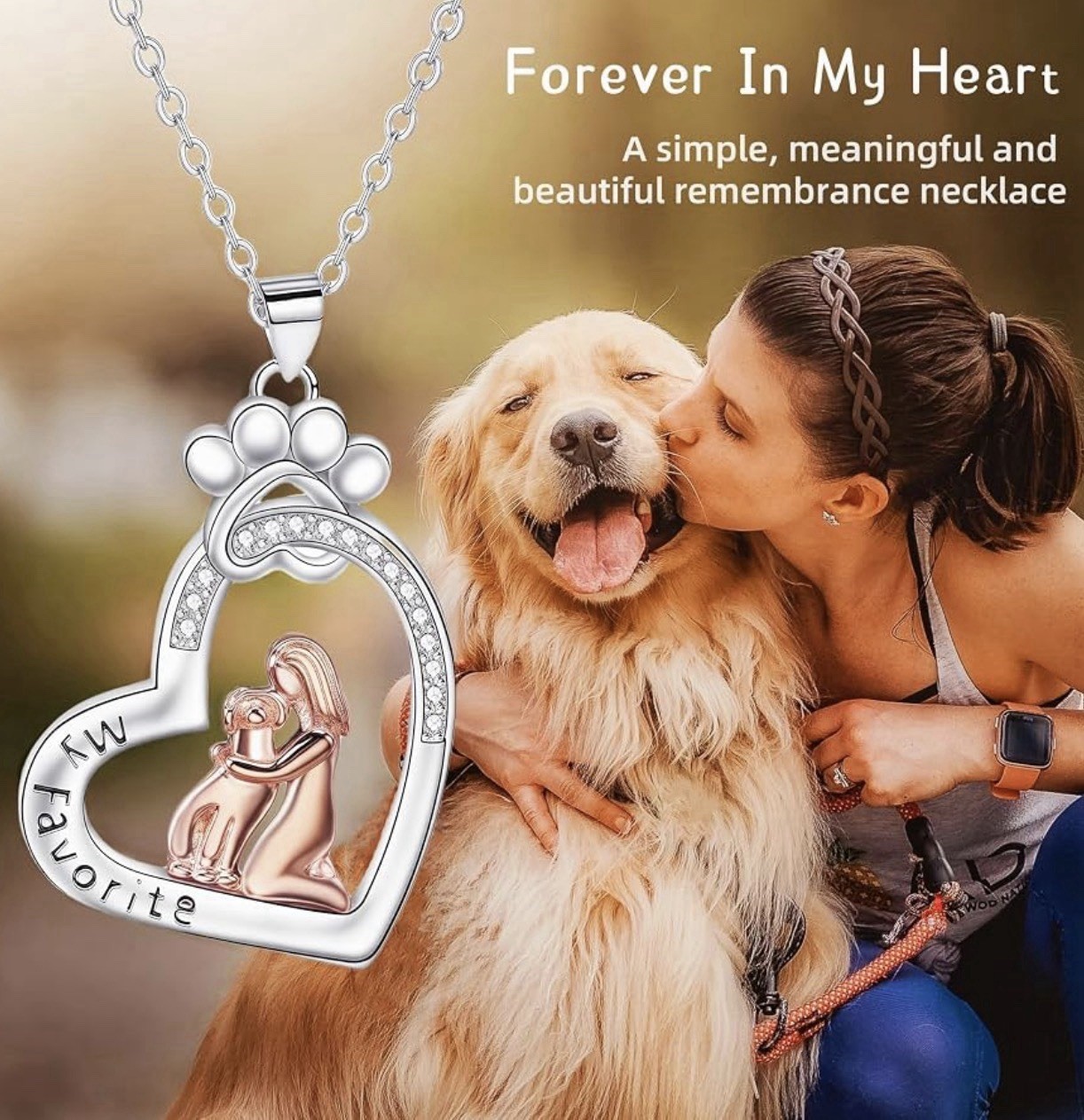 BRAND NEW Dog Memorial Gifts Remembrance Necklace: Loss of Dog Sympathy Gift
