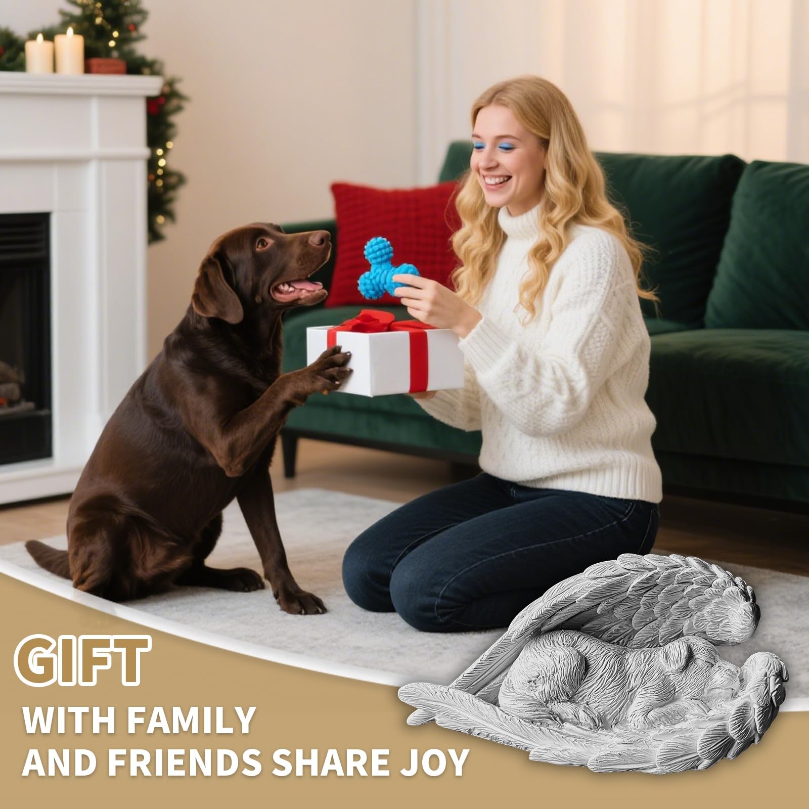 Dog Memorial Gifts for Loss of Dog Resin Pet Memorial Statue Guardian Angel