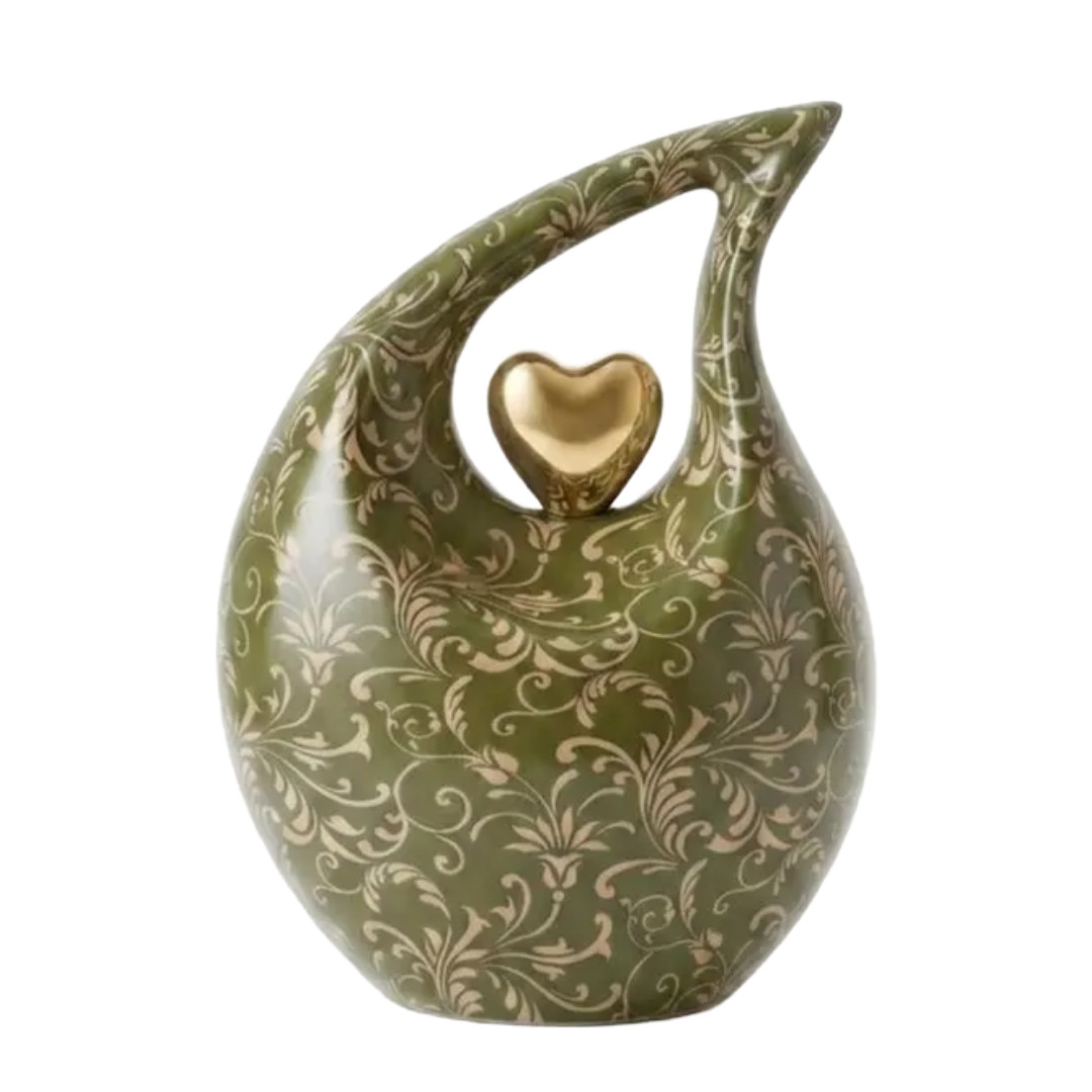 10 INCH Teardrop Urn Shape for Human Ashes Luxury Memorial Urns w/Bag