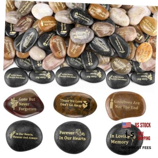 Pcs Memorial Stone 1.97 Inch Celebration of Life 1.97 inches 60 Deep Color