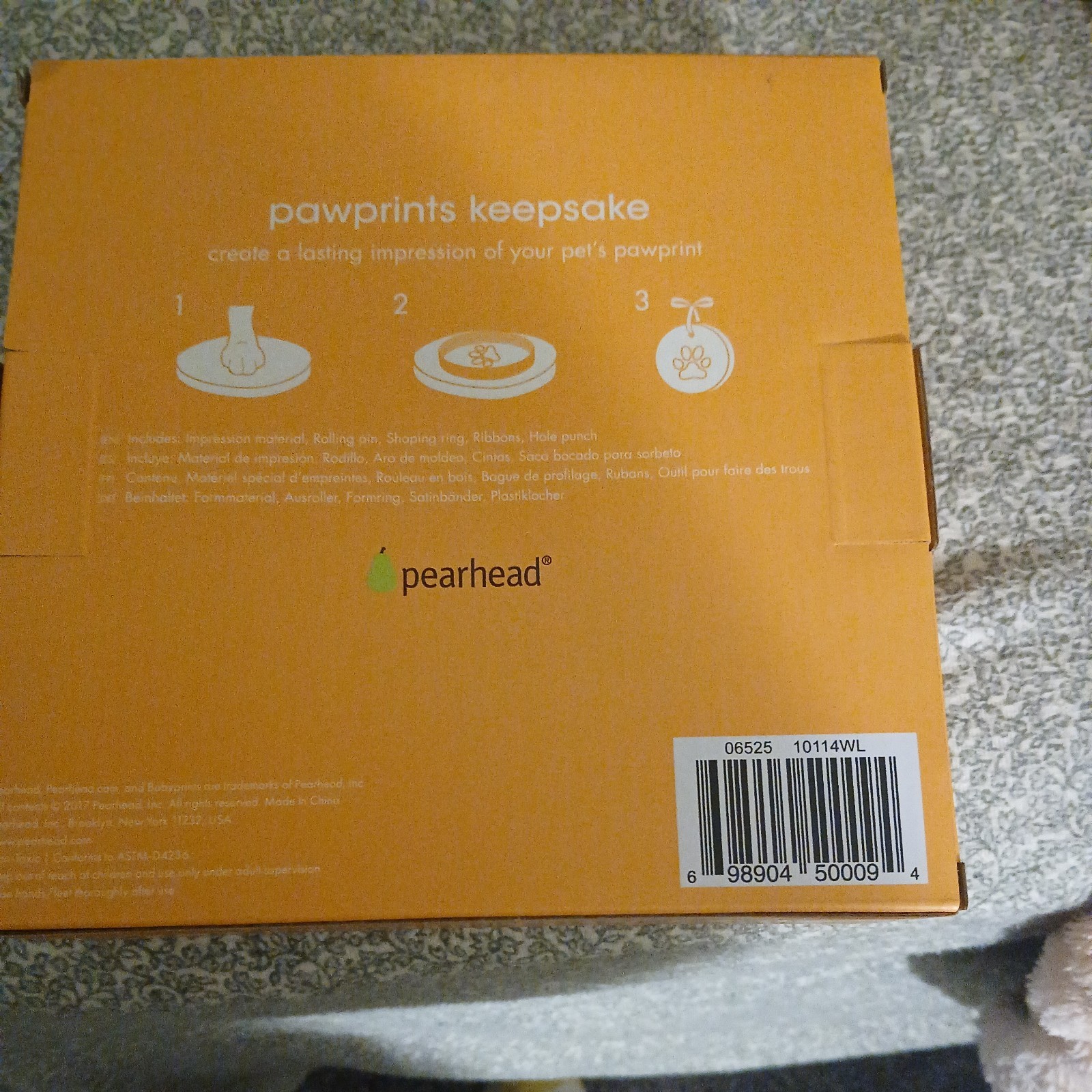 Pawprints Kit Keepsake w/Ribbon Dogs or Cats Pearhead