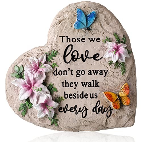 Memorial Garden Stone Sympathy Gift for Loss of Loved One Stepping 6 Inch