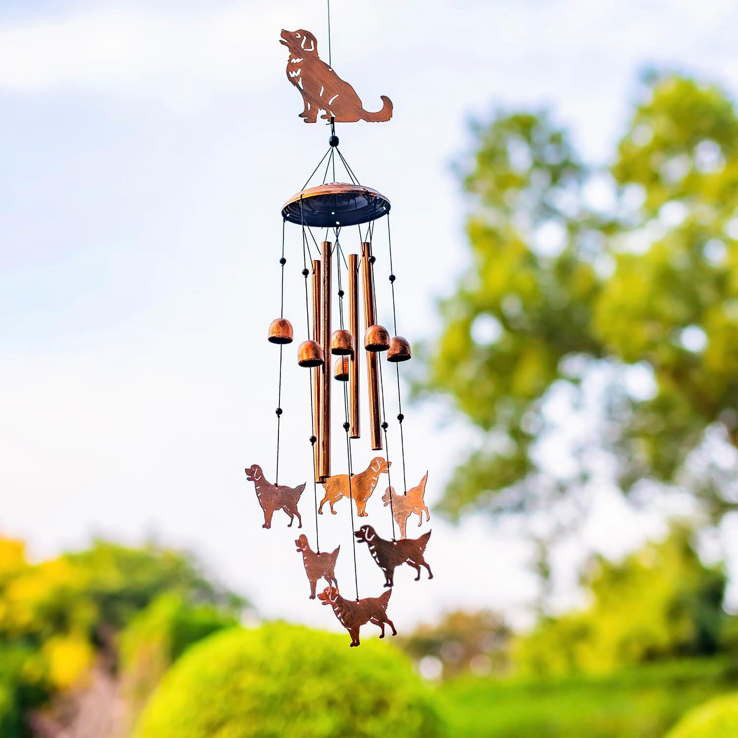 Golden Retriever Dog Wind Chimes for Outside,Dog Gifts for Women Men/Memorial Gi