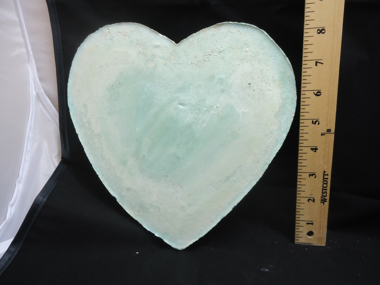 Concrete Stone Memorial Heart Remembrance of Loved Person or Pet Hand Poured