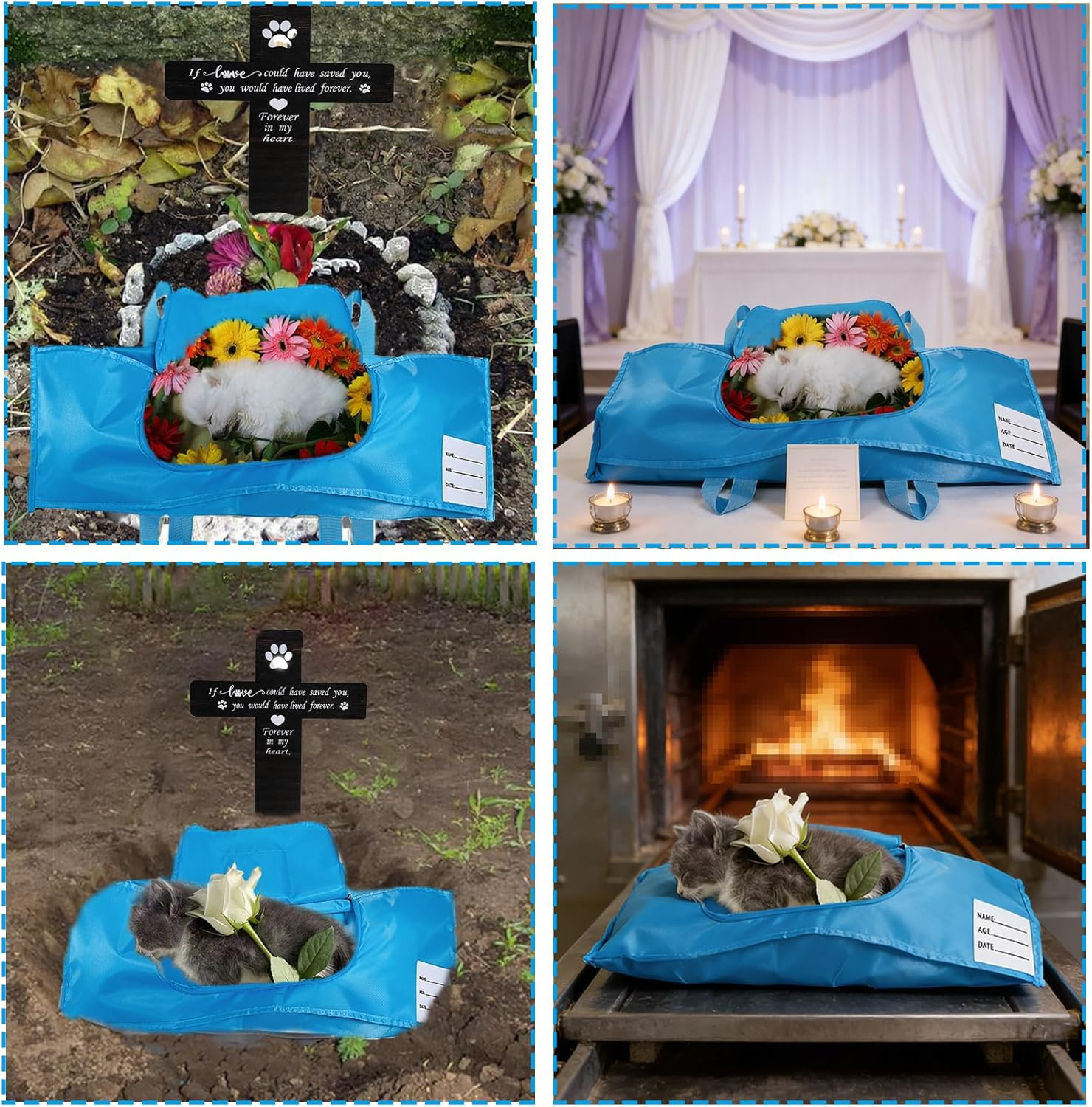 Eco-Friendly Pet Casket Body Bag, Pet Burial Box with Dignity, Dog Casket