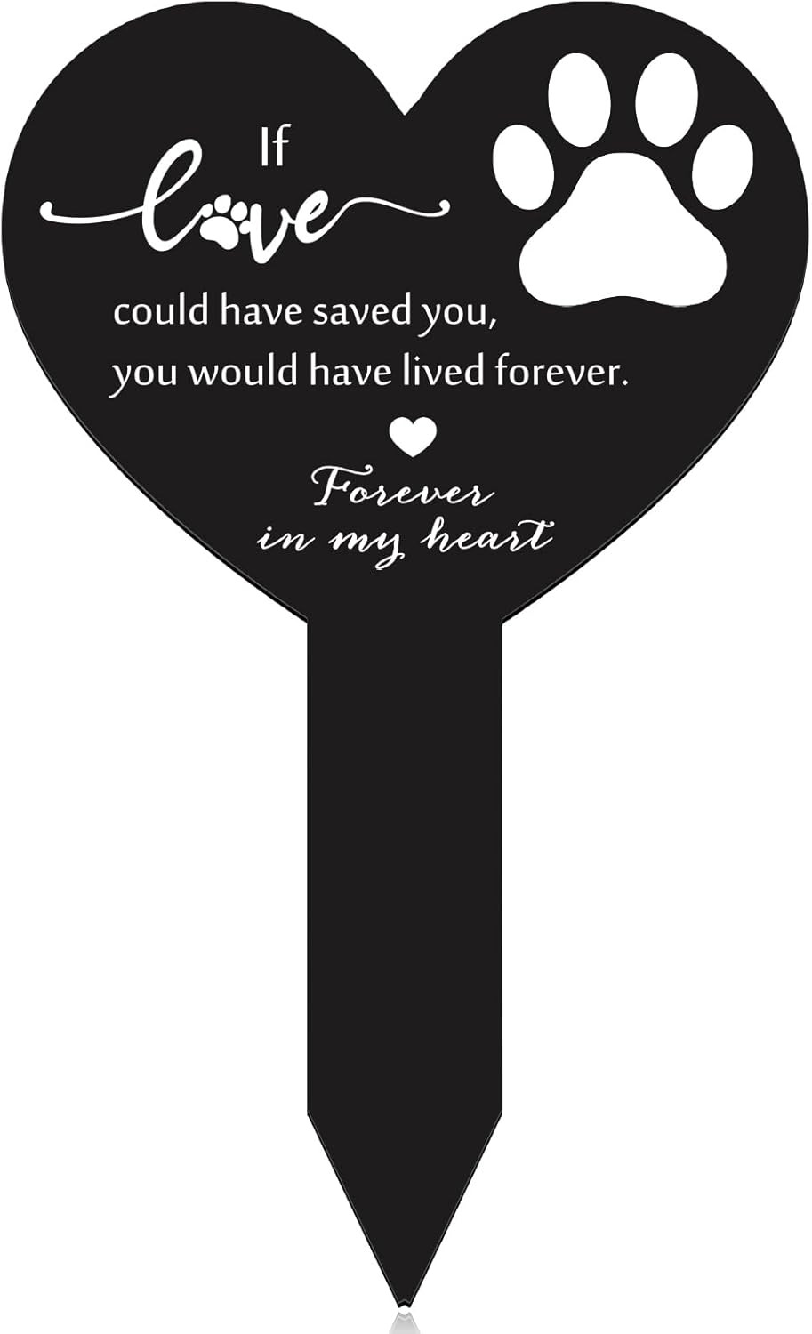 Metal Memorial Pet Grave Markers Double Sided Pet Memorial Stake Dog Claw Sympat