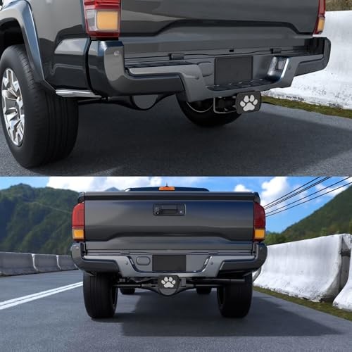 2″ Hitch Cover for 2 Inch Receivers (with 5/8″ Pin Diameter Dog Paw Print)