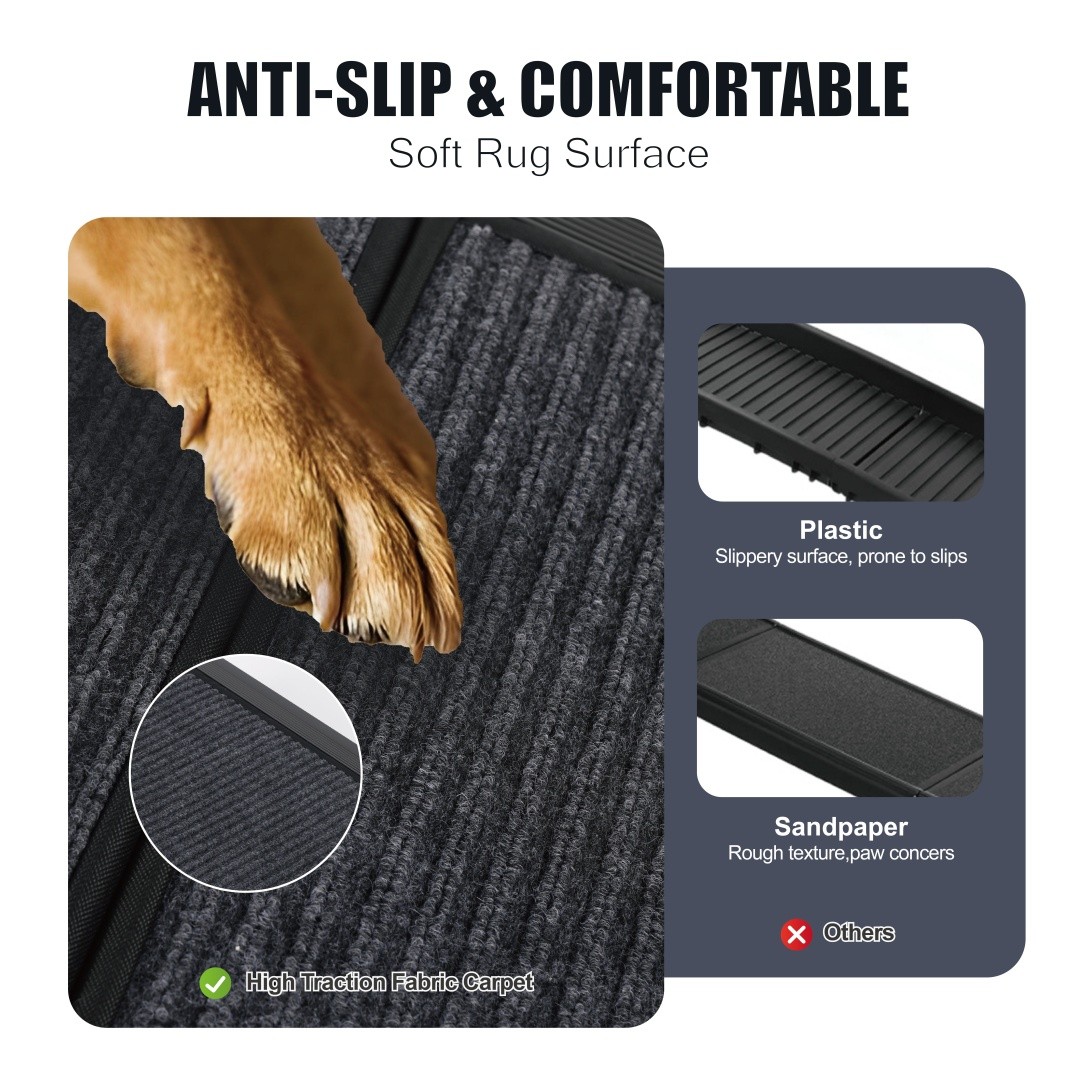 Dog Ramp For Car 71 Long 19.5 Wide Portable Dog Ramps For Large Dogs With Non-S