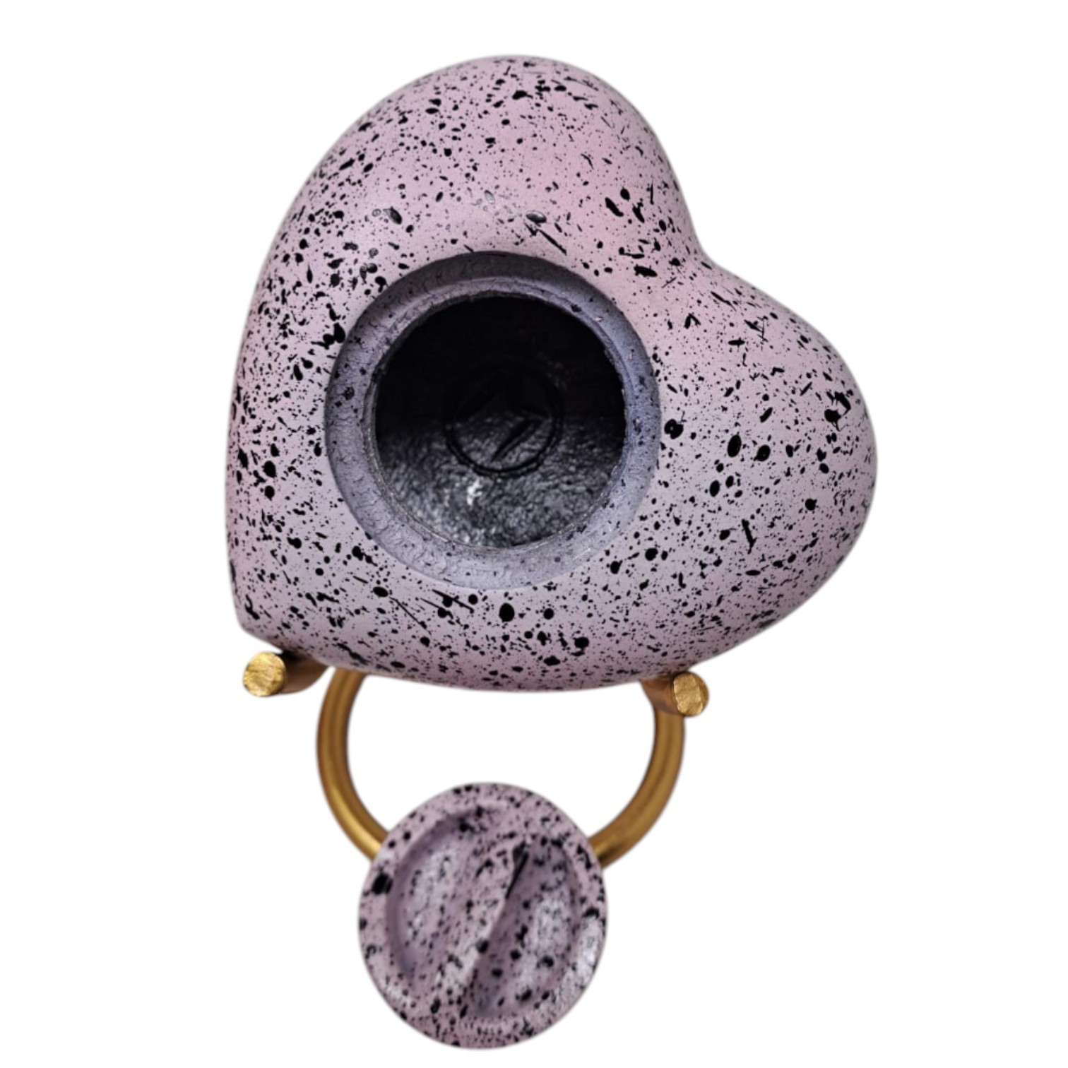 Decorative Mini Heart Urn for Ashes Keepsake Cremation Memorial with Stand & Box