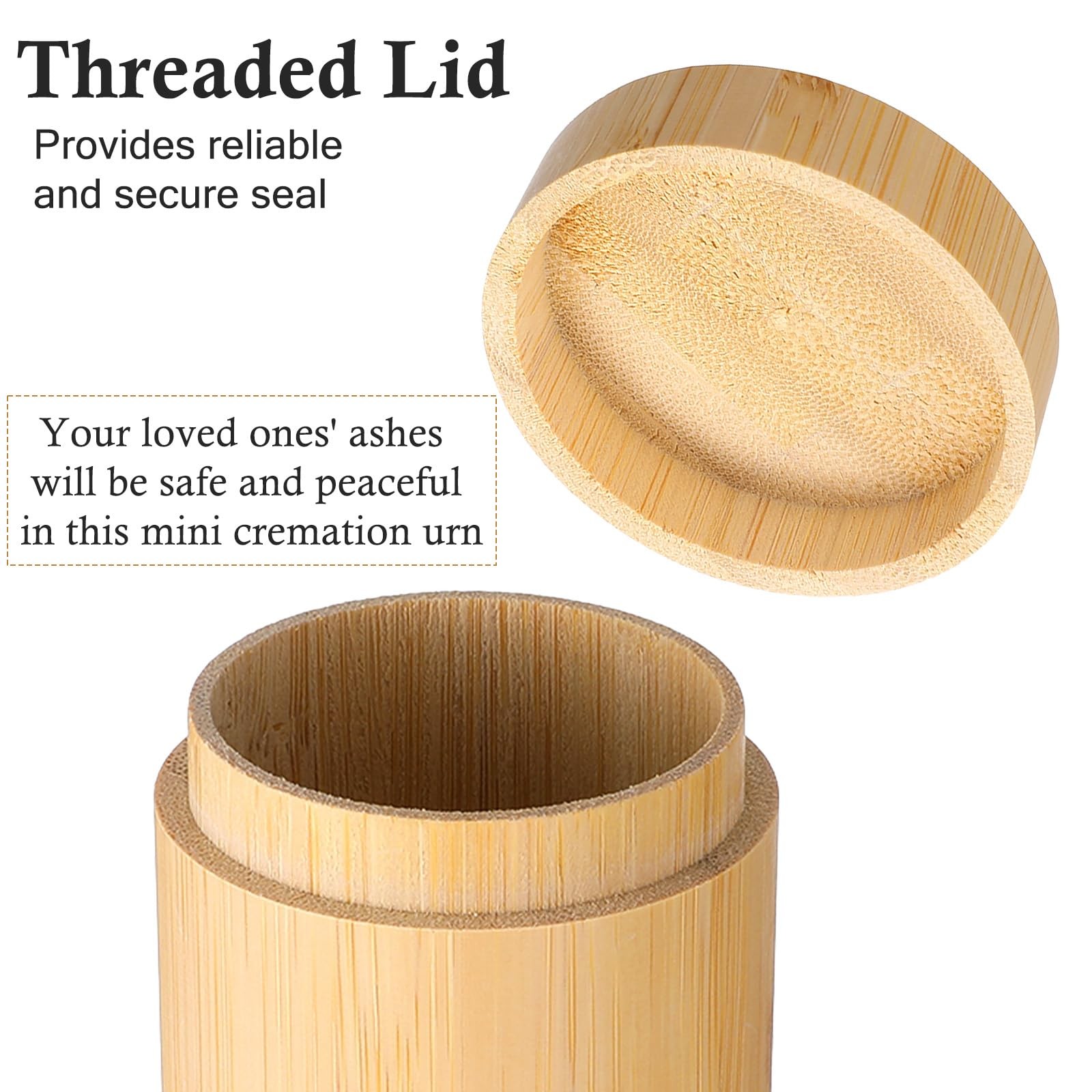 Small Bamboo Scattering Urn Tube for Human Ashes Mini Original Wood