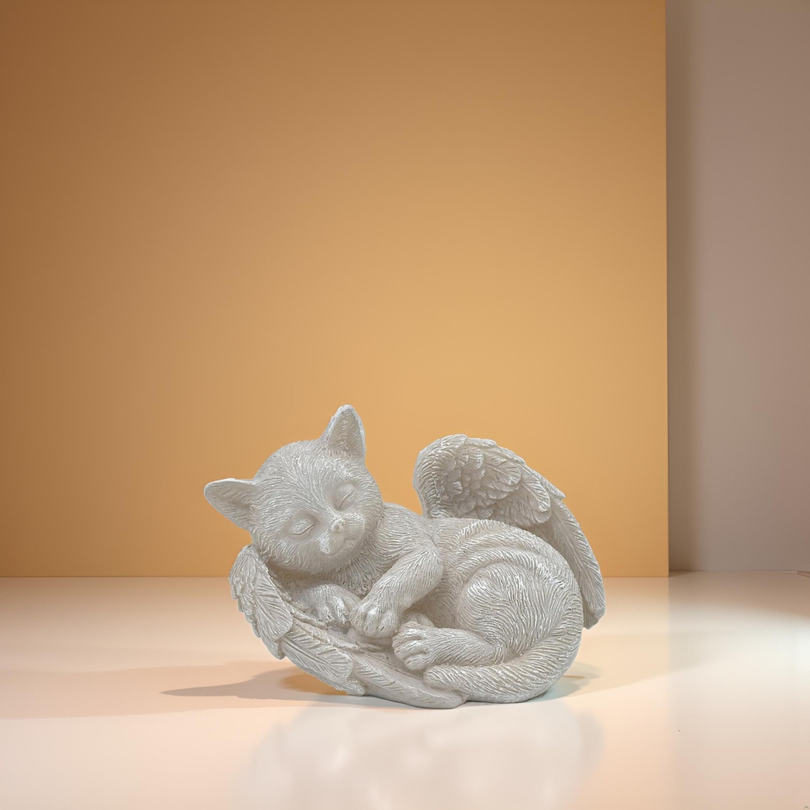 Small Cat Memorial Stone Commemorates Our Lost Fur Baby,Peaceful Sleeping Ang…