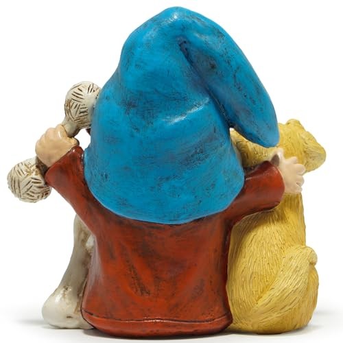 Dog Mom Garden Gnome Statue with Puppy Cute Resin Garden Decor, Dog Themed-a