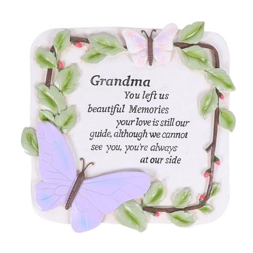 10 Inch Resin Memorial Garden Stone, Outdoor Decor, Sympathy Garden Grandma