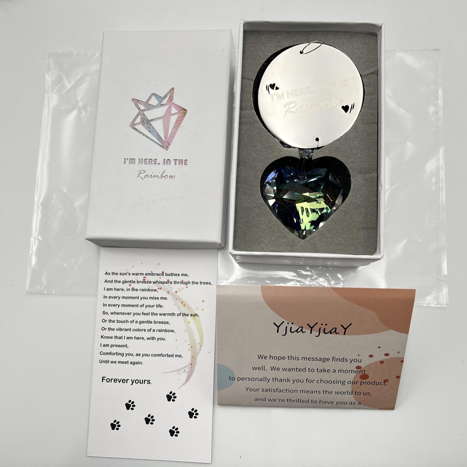 Pet Memorial Gifts for Dogs Cats, Crystal Suncatchers, Loss of Dog Sympathy G…
