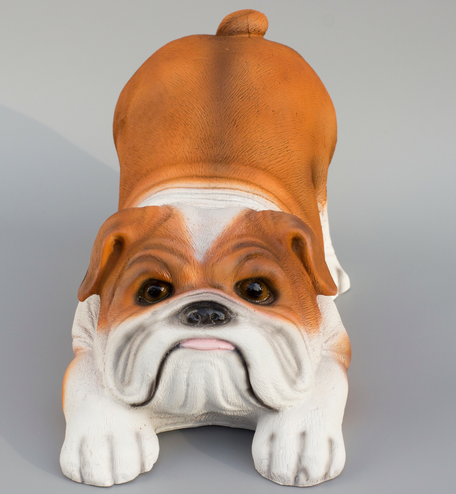 Dog Cremation Urn Pet Ashes English Bulldog Statue Memorial Grave Ornament Small