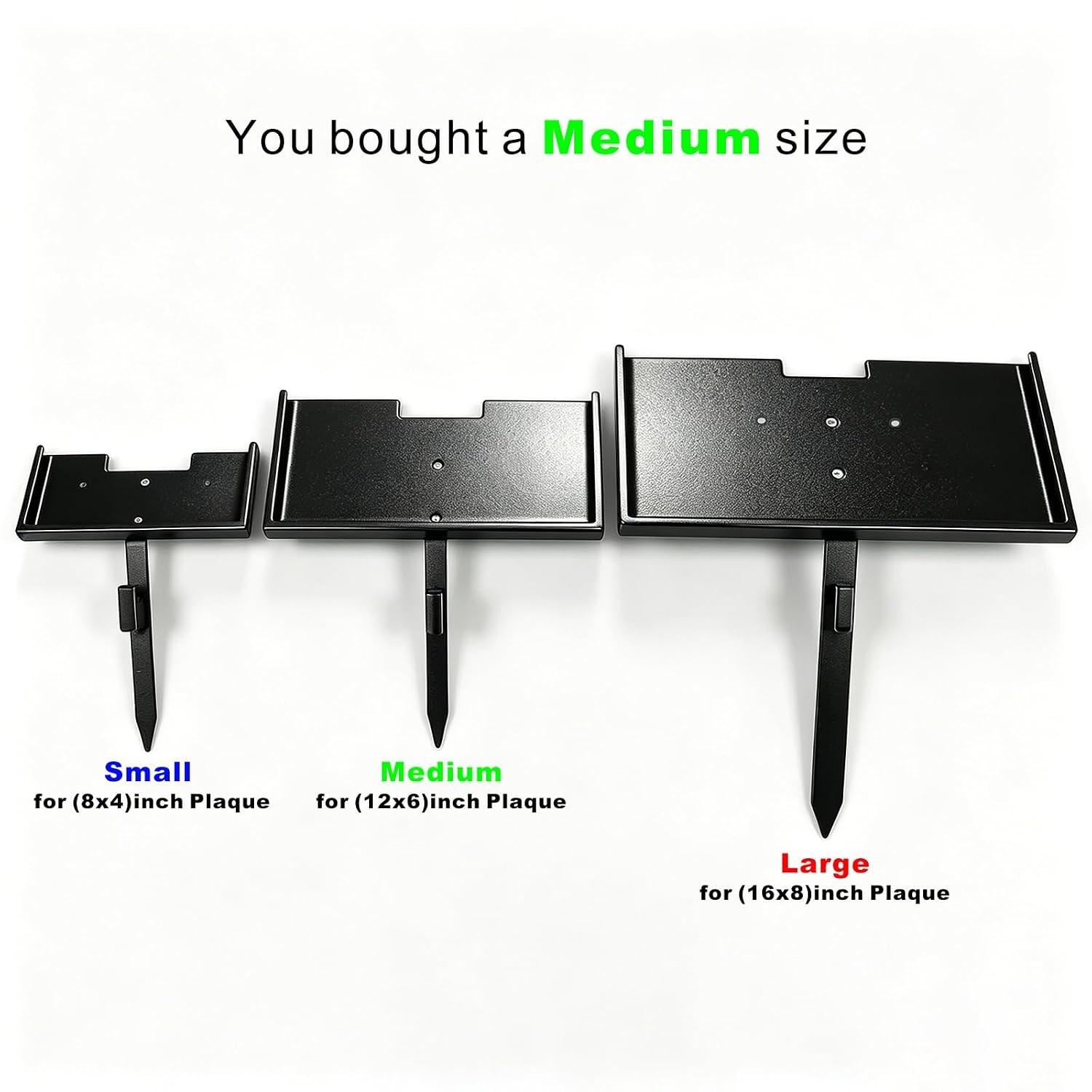 Grave Marker Stand Memorial Plaque Support For Pet 12×6 Inch Plaque