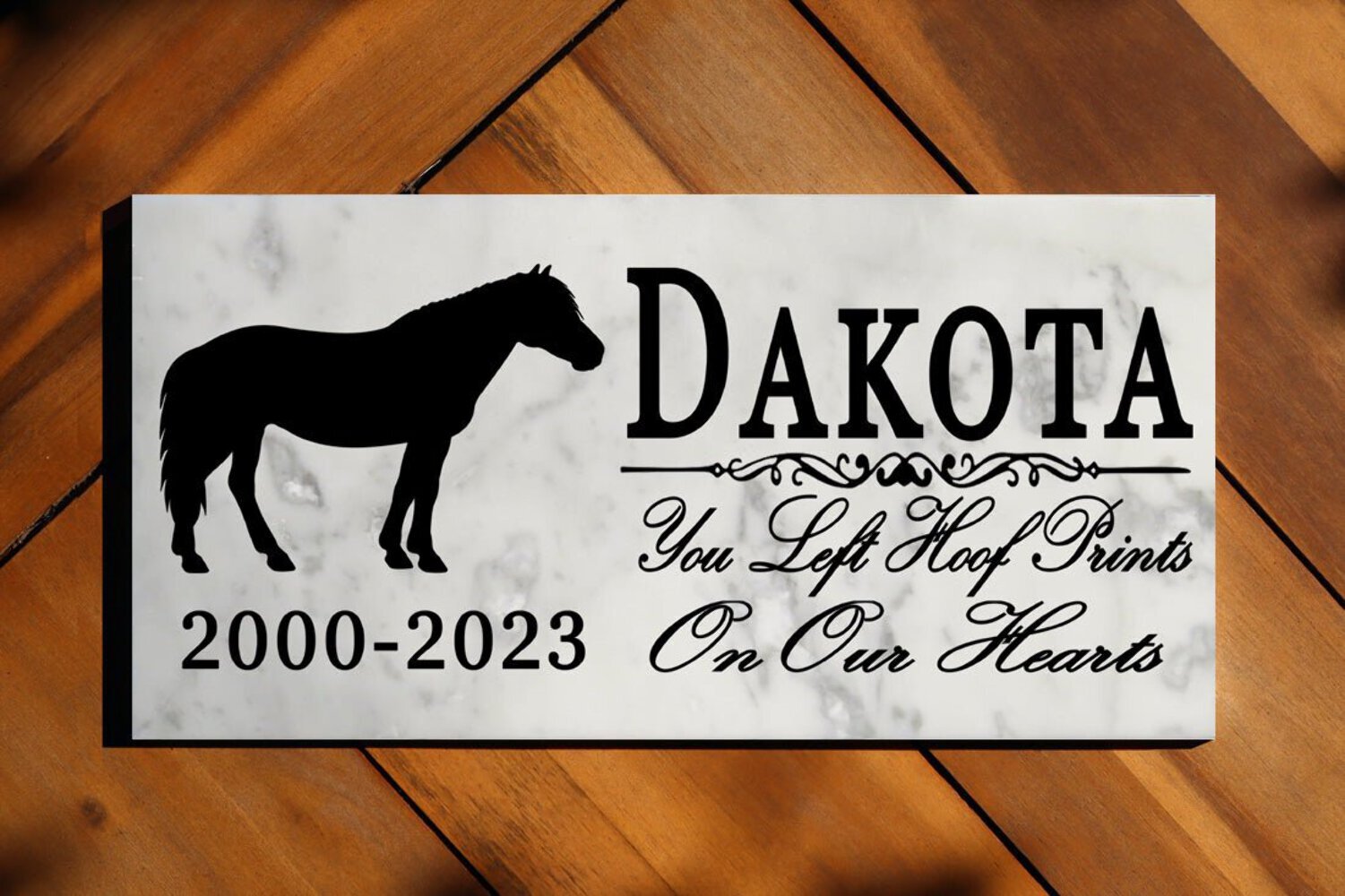 Pony Memorial Stone Horse Equine CUSTOM Garden Remembrance Stone for Outdoors or