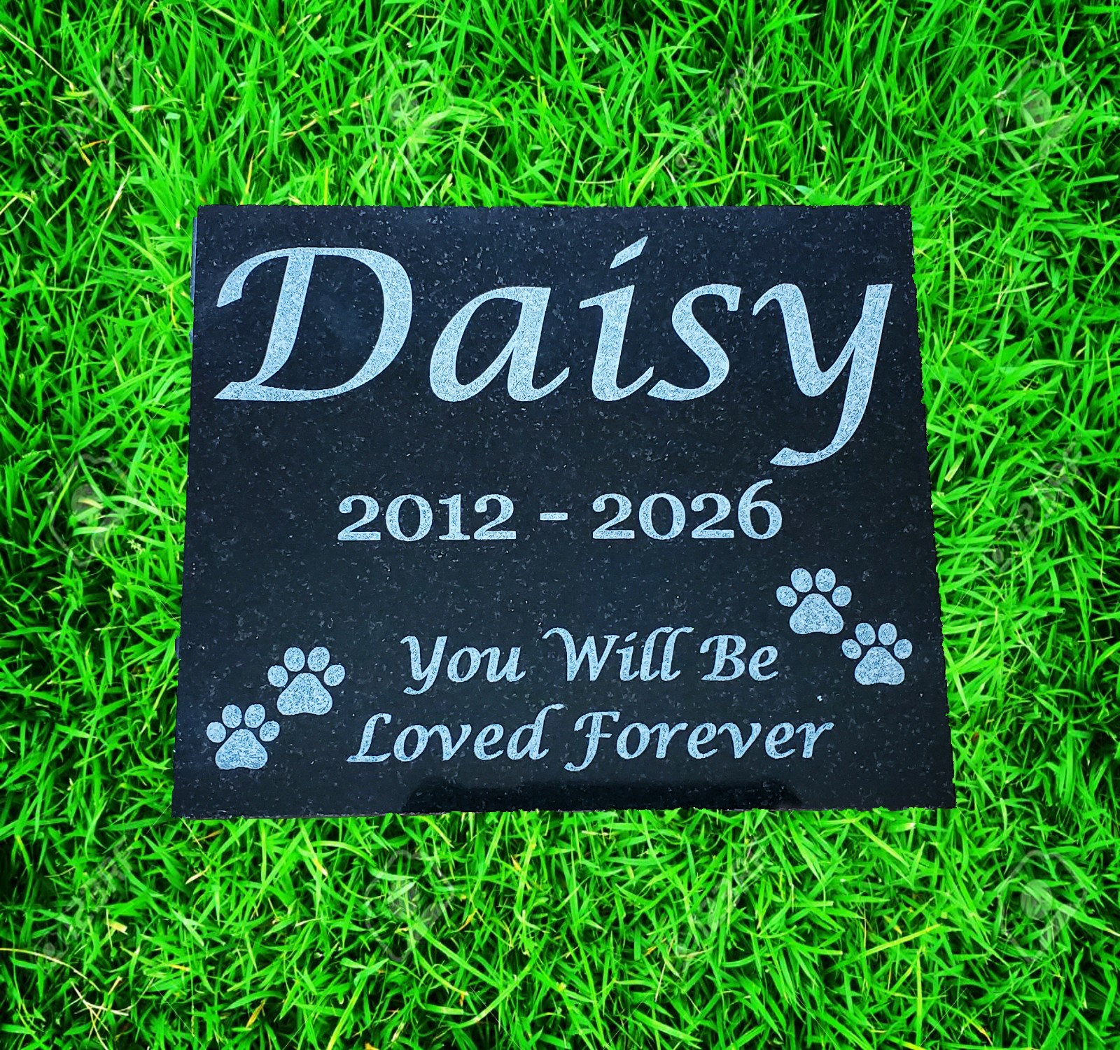 Grave Marker Headstone Garden Pet Loss Memorial Burial Stone Granite Plaque A4