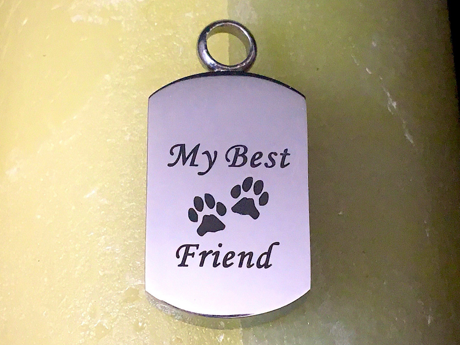 My Best Friend Paws Cremation Urn Necklace for Ashes Dog Pet Cat Memorial Gift