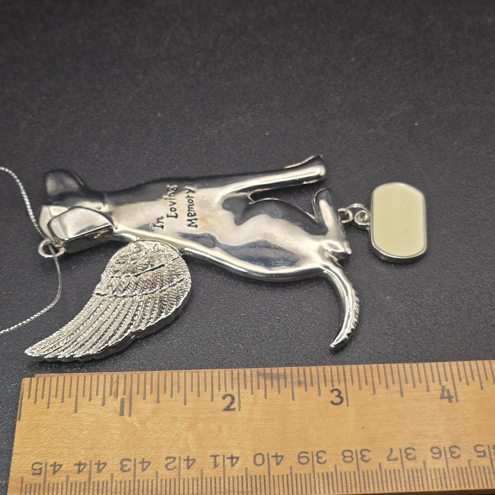 Dog Angel Memorial for Loss of Christmas Ornament Add A Name Puppy Metal