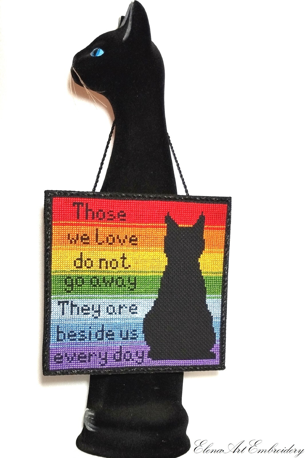 Cat Memory Gift. Cat Loss Gift. Cat Memorial Sign. Pet Loss. Rainbow Bridge