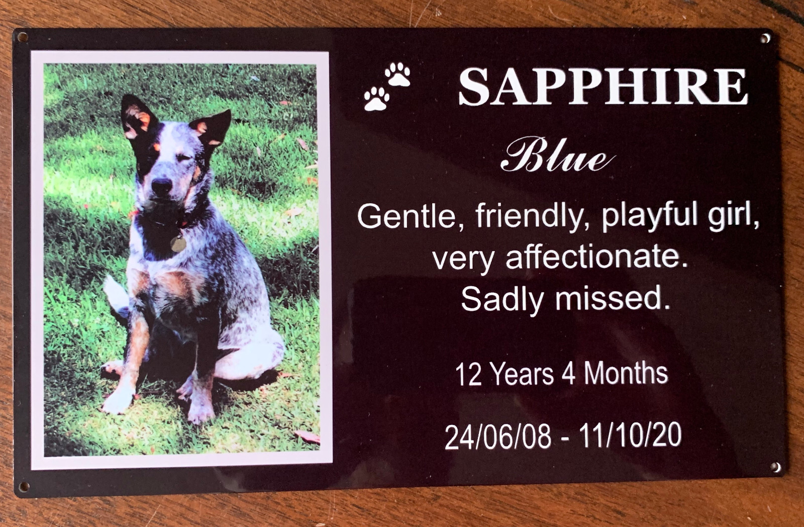 Photo Plaque Personalised Memorial (Duraluxe) 150mm x 100mm