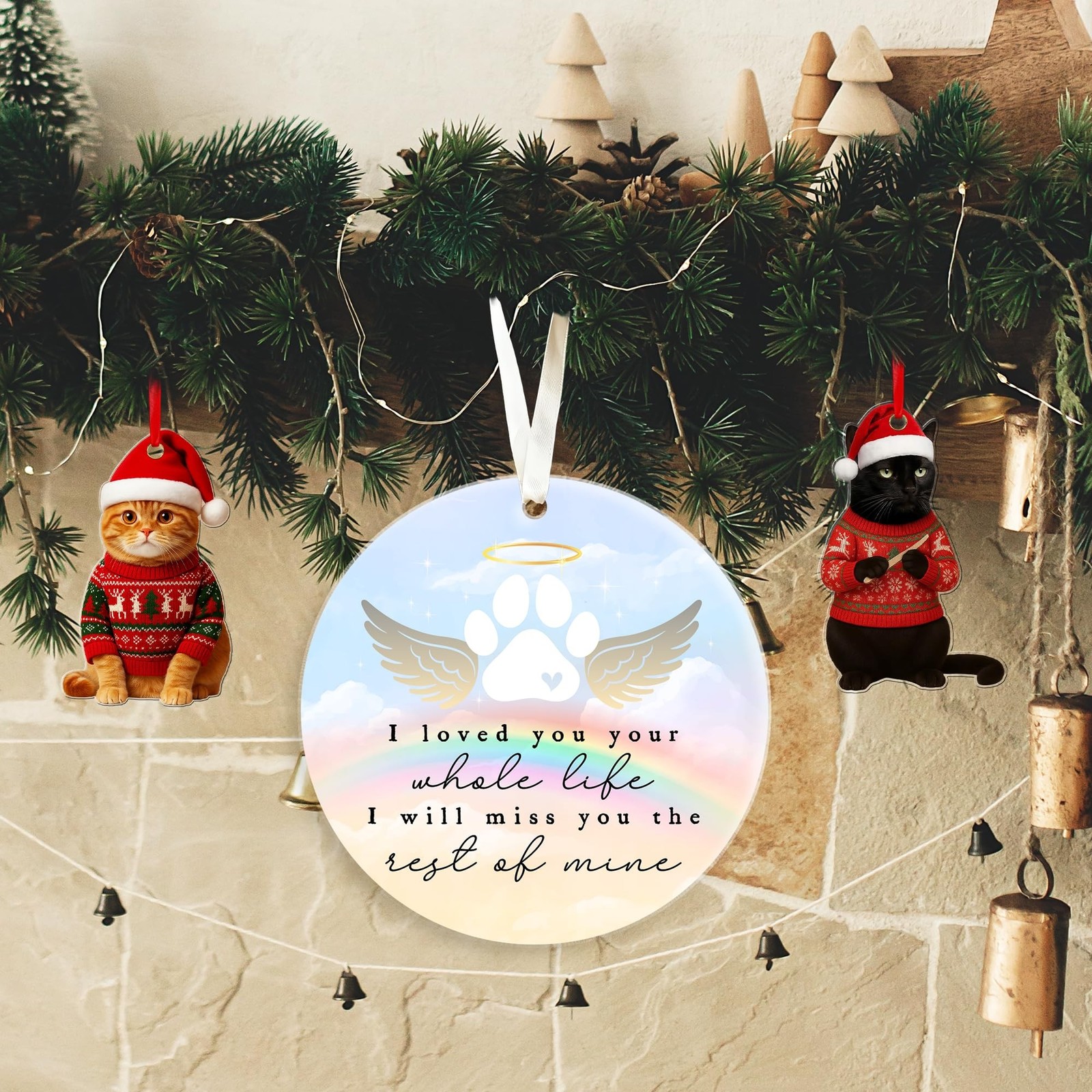 Rainbow Bridge Acrylic Keepsake – 3.5″ Round Pet Memorial Gift – in