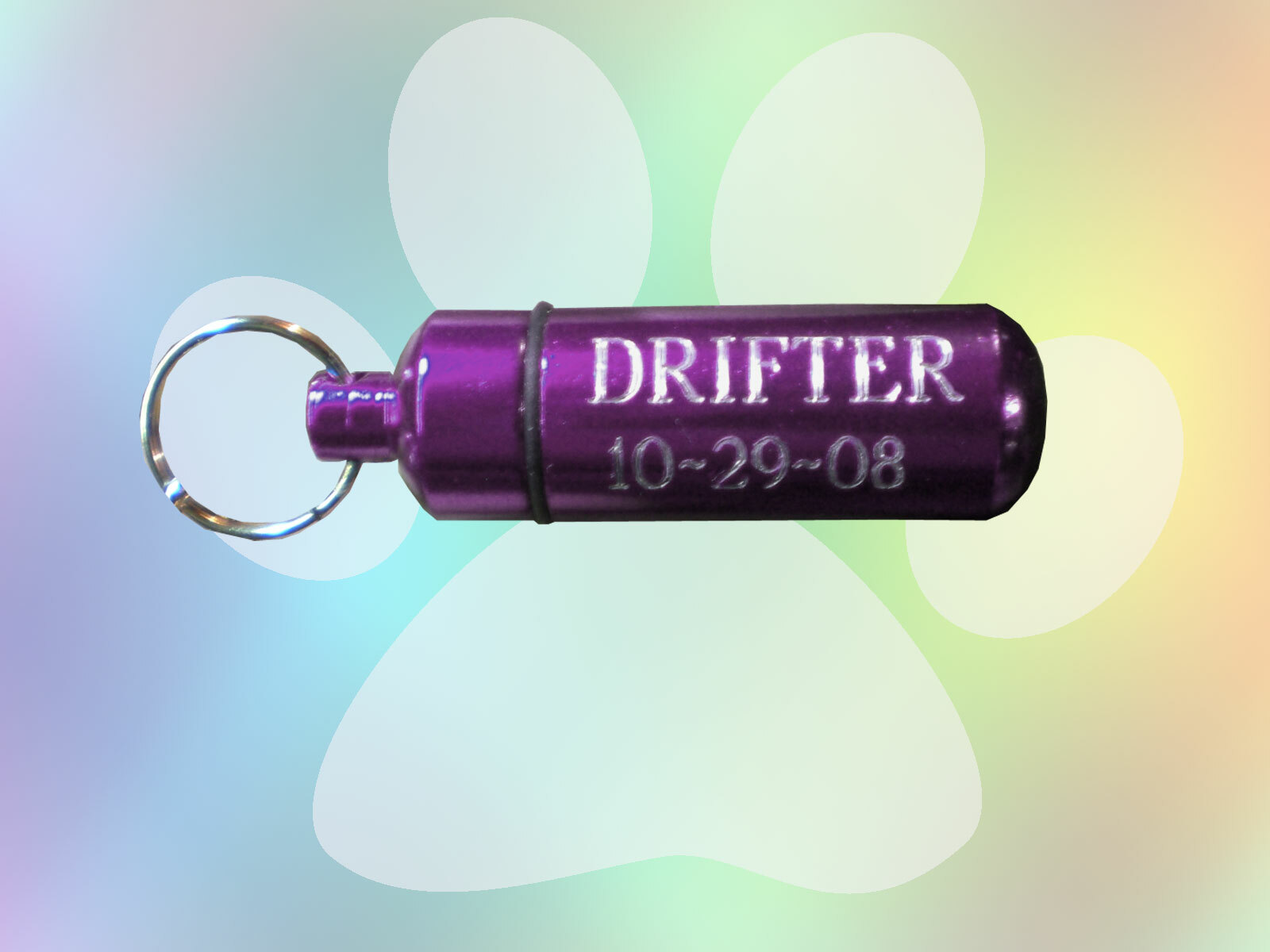 Engraved Pet Keepsake Urn Memorial Key Chain Dog Cat Any Type of Pet
