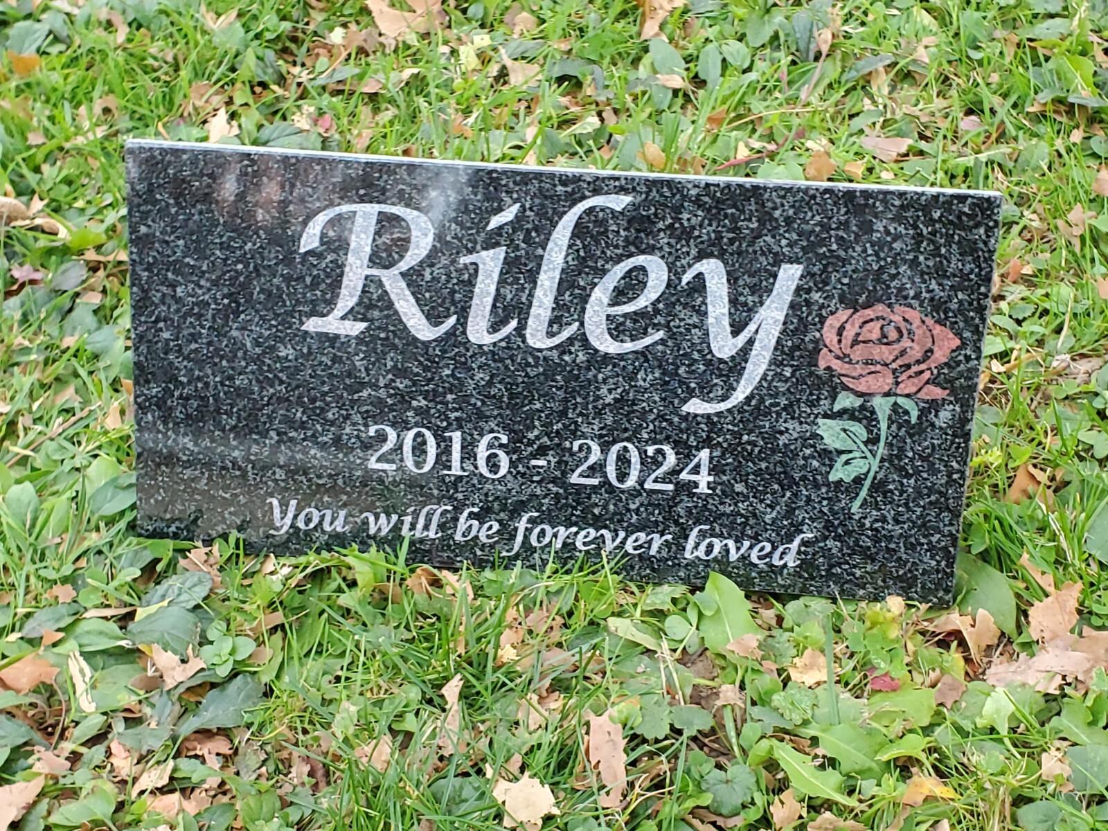 Memorial Headstone Grave Stone Plaque Marker Custom Loved Ones Pet Loss Gift t6