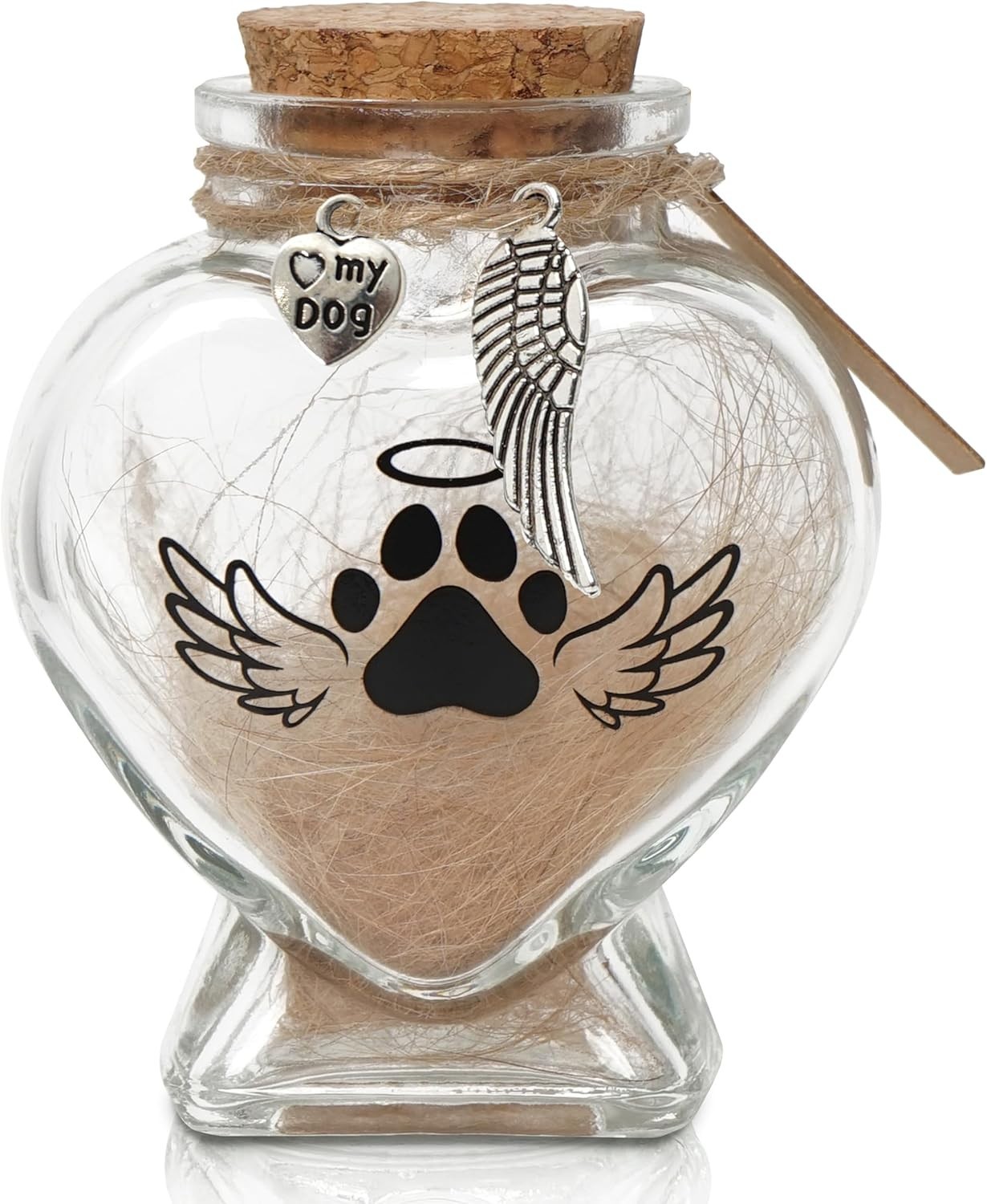 Elegant Glass Memorial Keepsake for Dogs & Cats – Heart-Shaped Tribute