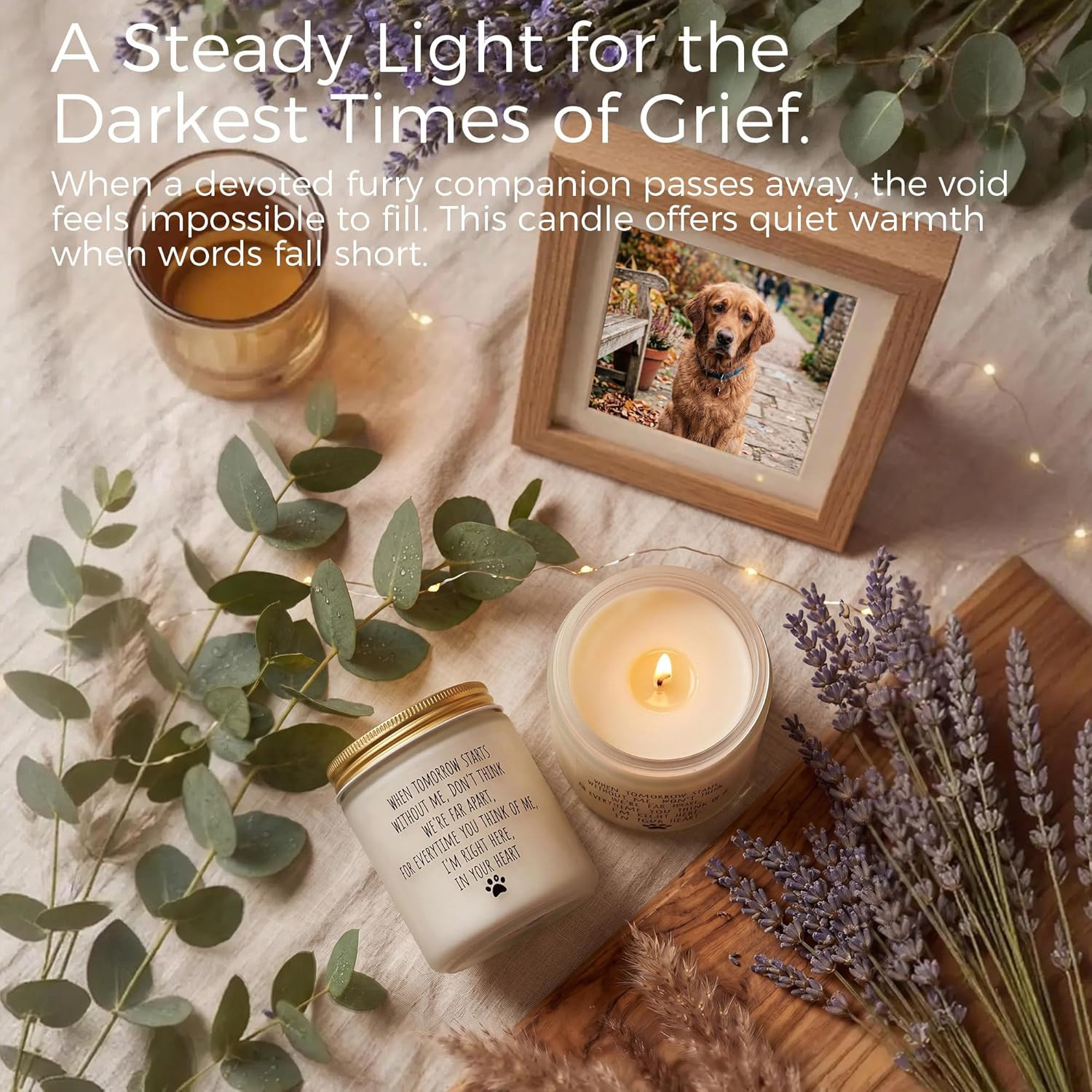 Dog Memorial Gifts for Loss of Dog, Pet Memorial Gifts for Doggie Cat Passing Aw