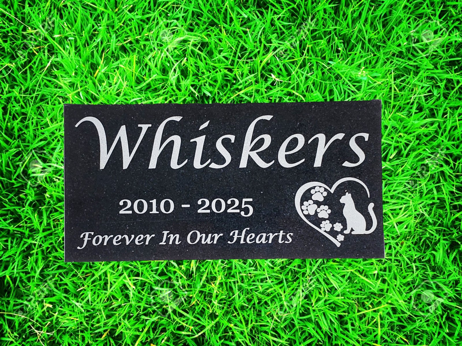Cat Memorial Stone Garden Headstone Personalized Grave Marker Pet Loss Gift t18