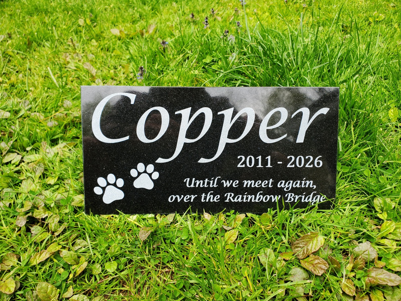 Grave Marker Headstone Garden Pet Loss Memorial Burial Stone Granite Plaque t22