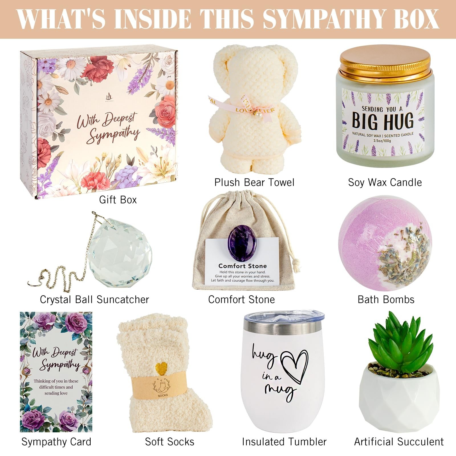 Sympathy Gift Basket – Bereavement Gifts for Loss of Loved One – Mom, Dad – T…