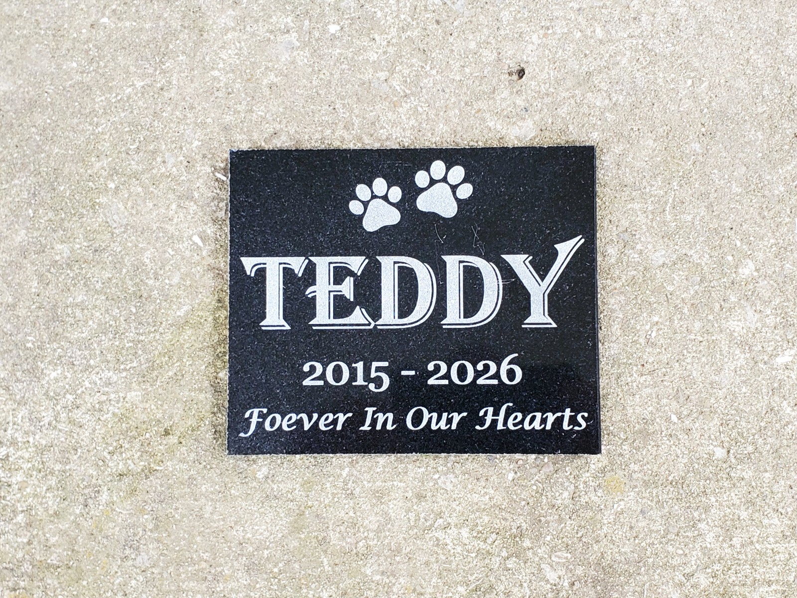 Grave Marker Headstone Garden Pet Memorial Burial Stone Granite Custom Plaque A8