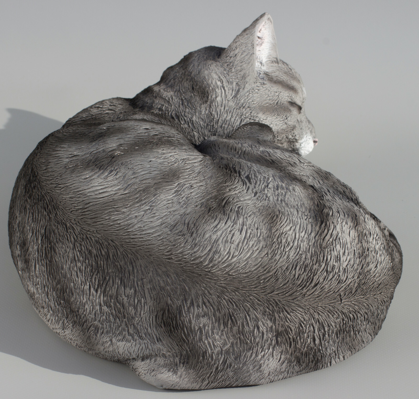 Cat Cremation Urn for Pet Ashes Memorial Statue Grave Ornament Sleeping Figurine