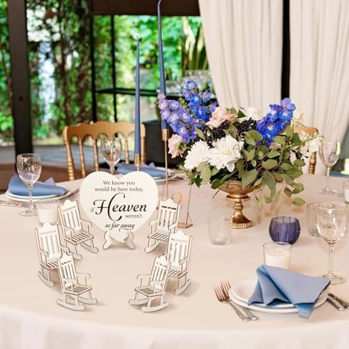 7 Pieces Wedding Memorial Mini Chair Set Our Loved Ones Remembrance Memorial