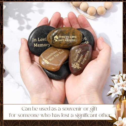 Pcs Memorial Stone 1.97 Inch Celebration of Life 1.97 inches 60 Deep Color
