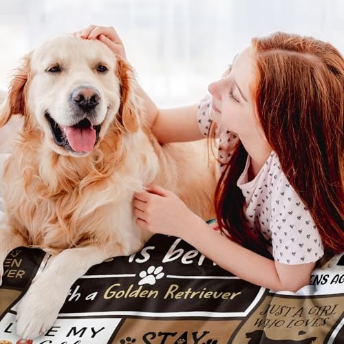 Golden Retriever Gifts for Women, Golden Brown-golden retriever 50X60 Inch