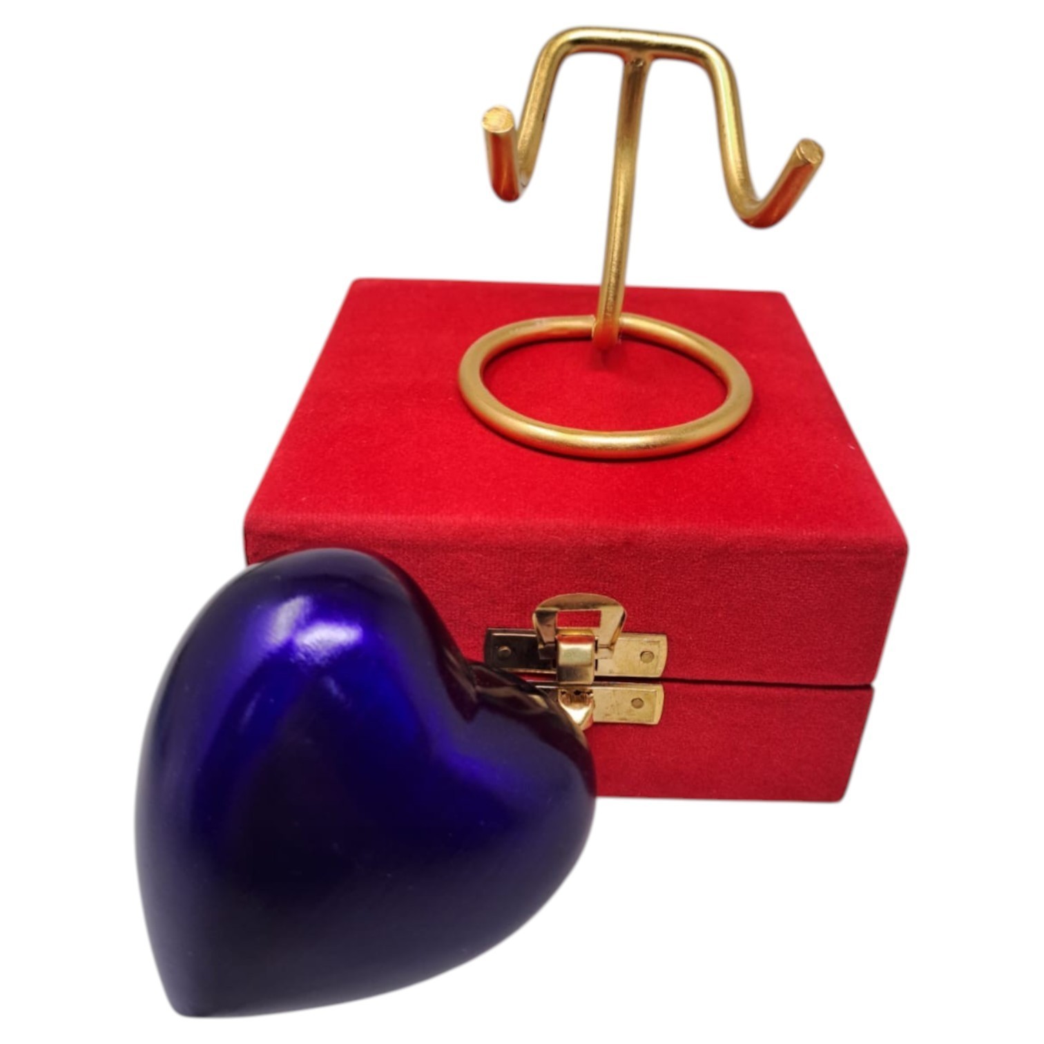 Personalized Heart Keepsake Memorial Urn for Human Pet Ashes with Velvet Box
