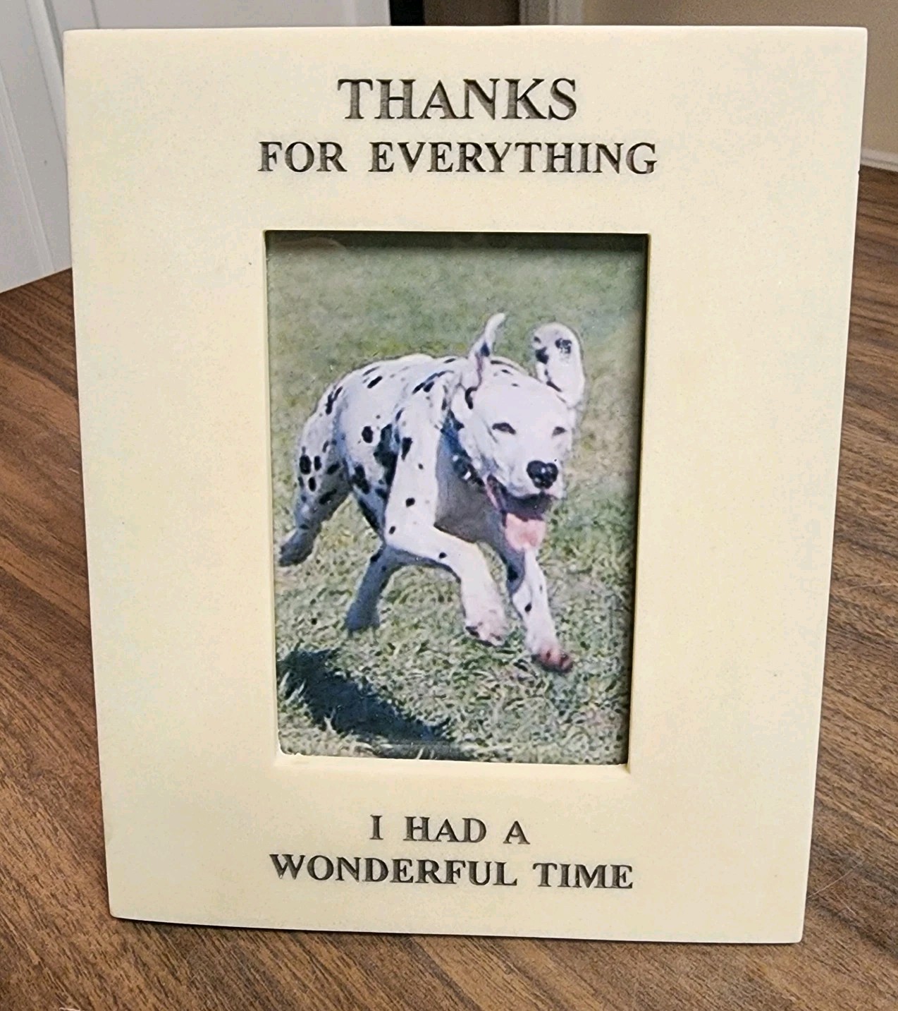 NWT Pet Memorial Photo Frame Marble Resin 6.25x8in.