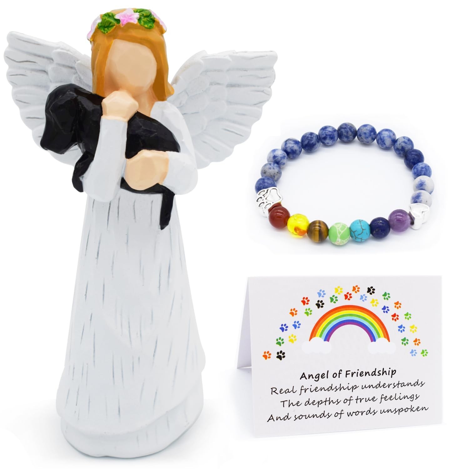 Anrkets Angel of Friendship Pet Memorial Gift – Dog Remembrance Angel Figu