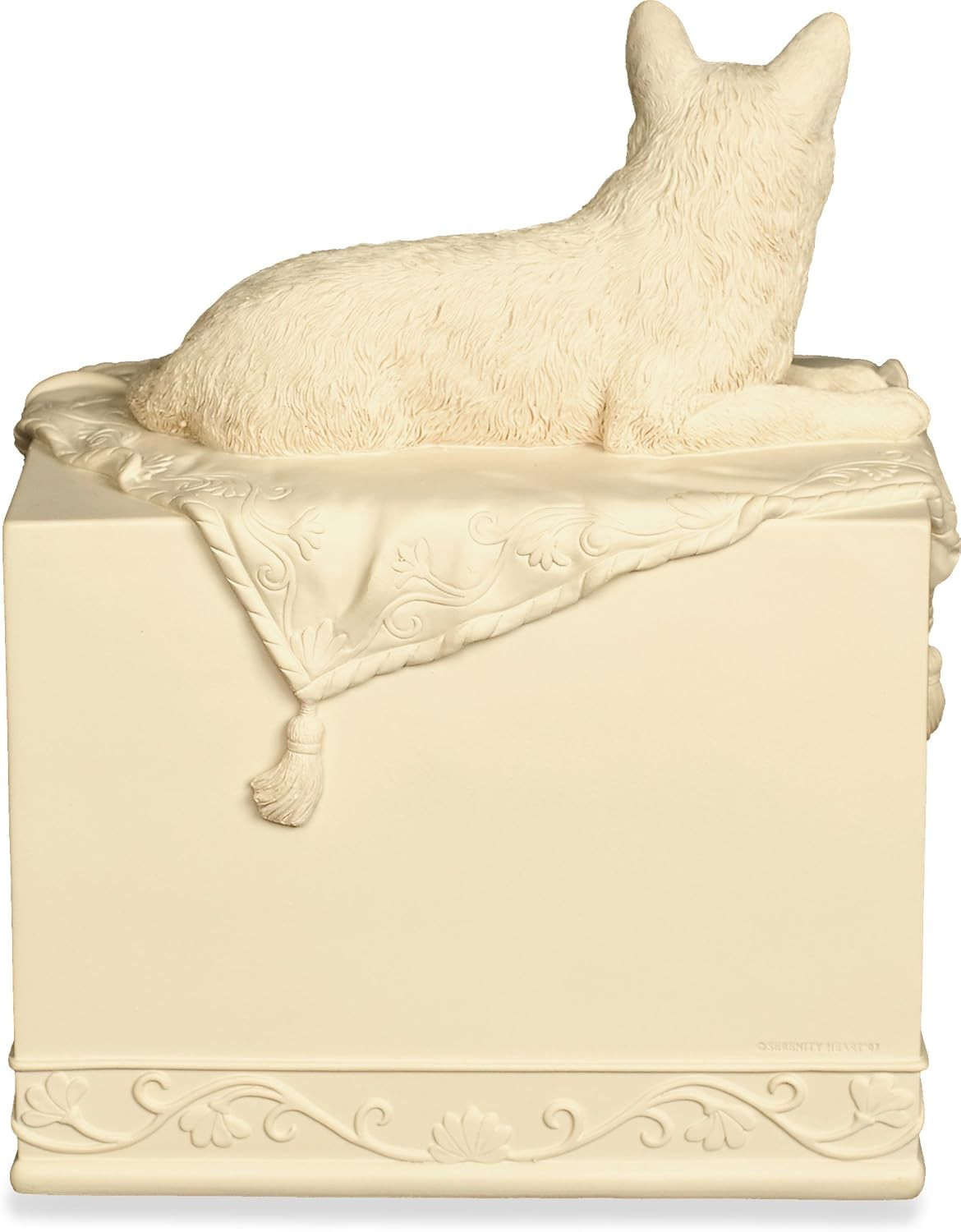Comfy Hour 7.75″ Porcelain Angel Star Pet Urn for Cat, Brown, Pet in Loving Memo