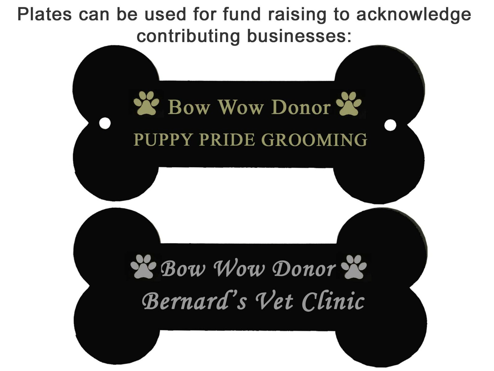 Custom Engraved Dog Name Plate, Large 6″ Bone Shape Plate, Pet Memorial