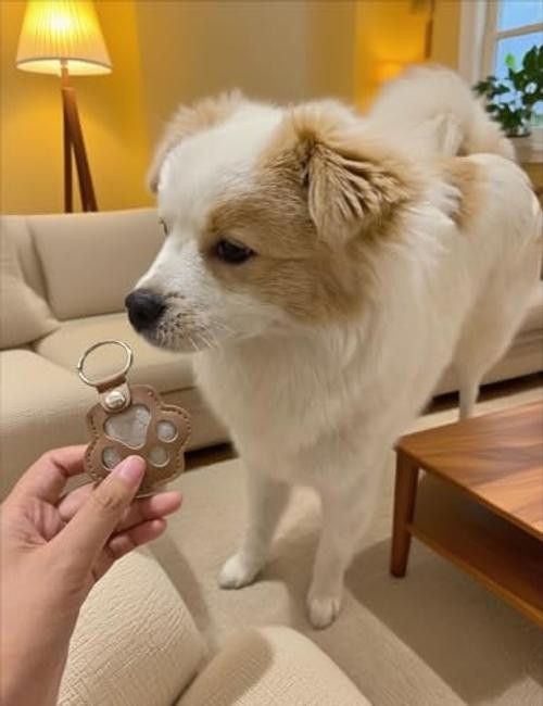 Pet Paw Shaped Leather Hair Storage Keychain, 5 Pcs | Dog and Cat Memorial