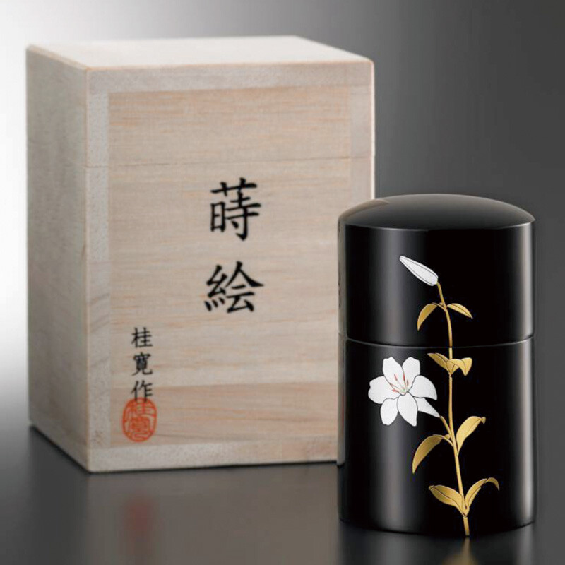 Makie Beauty of the Four Small Keepsake Urn for Human Ashes Lacquer decoration
